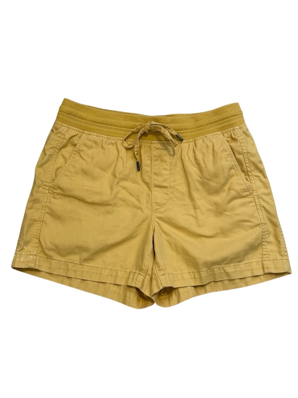 Orvis Yellow Drawstring Casual Shorts Cotton Relaxed Utility Size Small